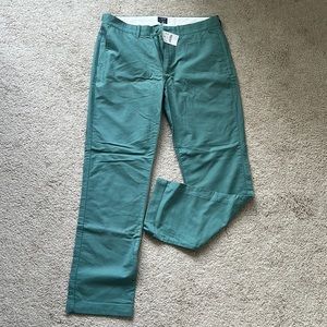 J.Crew The Sutton- Green pants - never worn - 32x30